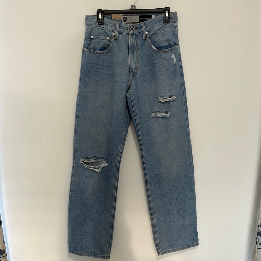 Signature by Levi Strauss Light Blue High-Rise Distressed Jeans
